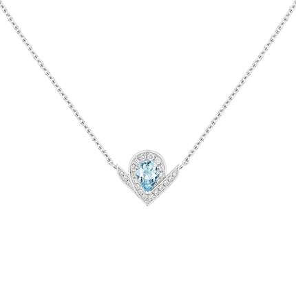 JOSEPHINE BLUE DIAMOND SILVER NECKLACE