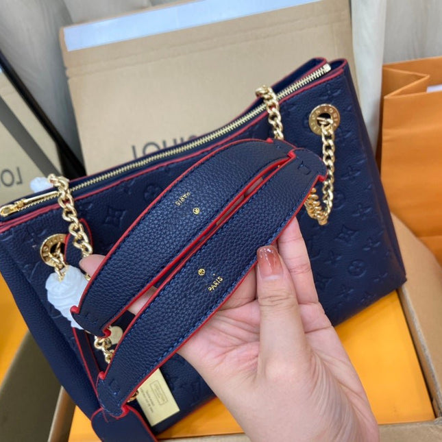 SURENE MM 36CM BLUE MONOGRAM GRAINED CALFSKIN