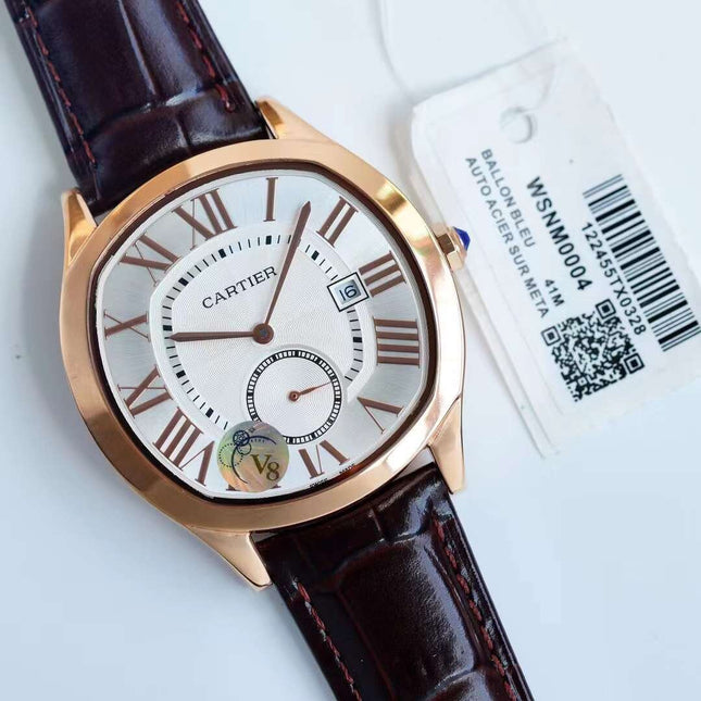 DRIVE DE CARTIE SECOND TIME ROSE GOLD CASE LEATHER