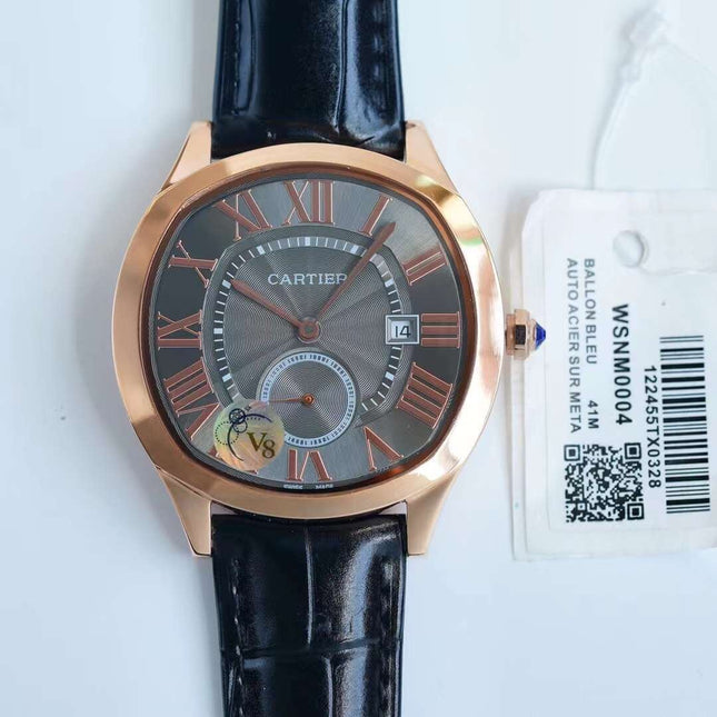 DRIVE DE CARTIE SECOND TIME ROSE GOLD CASE LEATHER