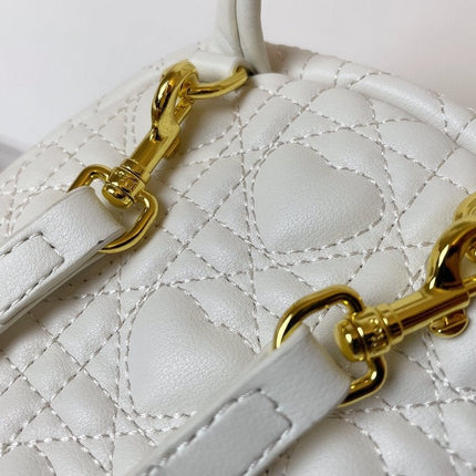 SMALL BACKPACK WHITE CANNAGE LAMBSKIN