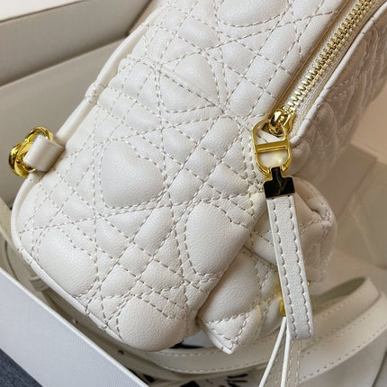 SMALL BACKPACK WHITE CANNAGE LAMBSKIN