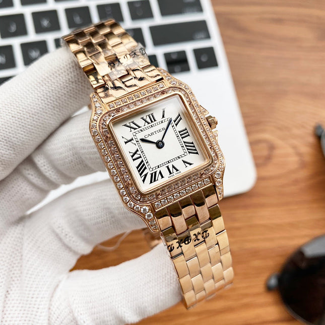 PANTHERE DE CARTIE ROSE GOLD DIAMOND BEZEL