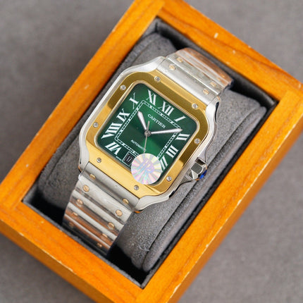 SANTOS 40MM TWO-TONE GREEN DIAL LIMITED EDITION