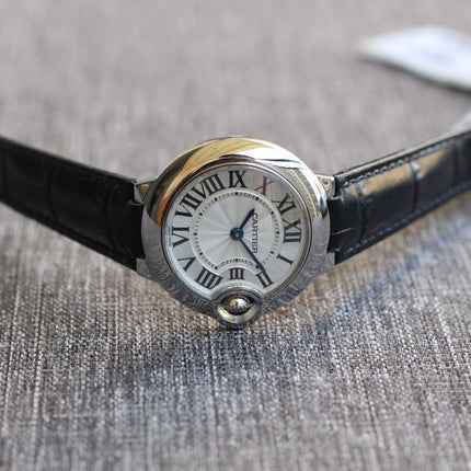 BALLON BLEU 28MM QUARTZ BLACK LEATHER