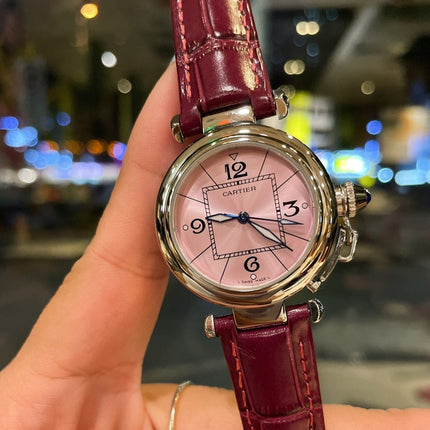 PASHA DE CARTIER 35MM QUARTZ PINK DIAL