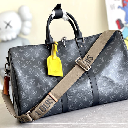 KEEPALL 45 BANDOULIERE MONOGRAM ECLIPSE