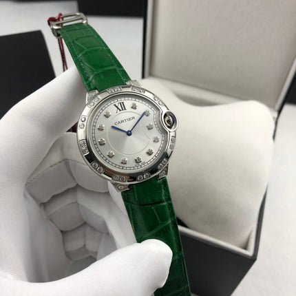 BALLON BLEU 36MM STEEL CASE DIAMOND NUMERALS