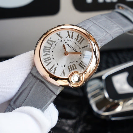 BALLON BLANC 33MM AUTOMATIC ROSE GOLD ARABIC NUMERALS