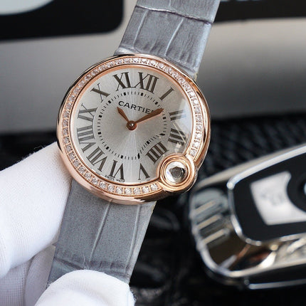 BALLON BLANC 33MM AUTOMATIC ROSE GOLD ARABIC NUMERALS