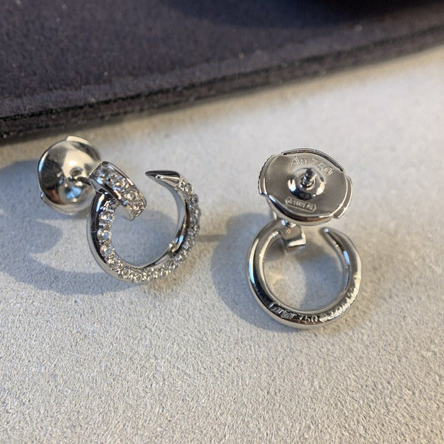 JUSTE EARRINGS 3.65MM SILVER DIAMONDS