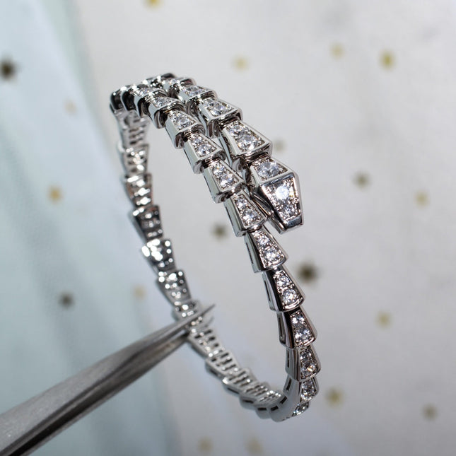 SERPENTI BRACELET 3.8MM SILVER DIAMOND