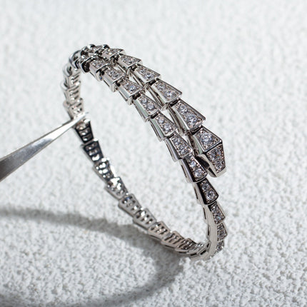 SERPENTI BRACELET 3.8MM SILVER DIAMOND