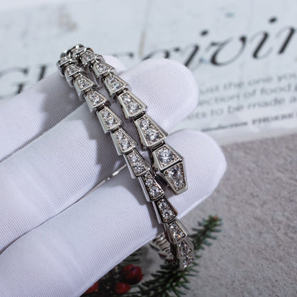 SERPENTI BRACELET 3.8MM SILVER DIAMOND