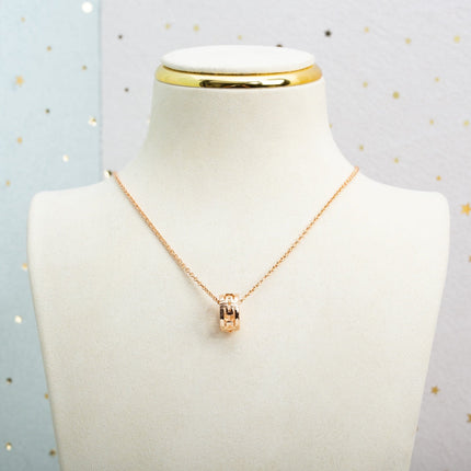 PARENTESI NECKLACE PINK GOLD