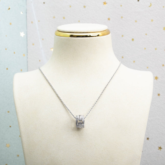 PARENTESI NECKLACE SILVER DIAMOND