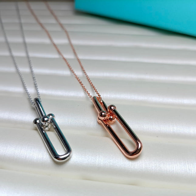 HARDWEAR DROP DOUBLE LINK PEDANT NECKLACE