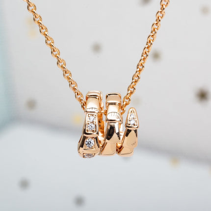 SERPENTI PINK GOLD NECKALCE DIAMOND