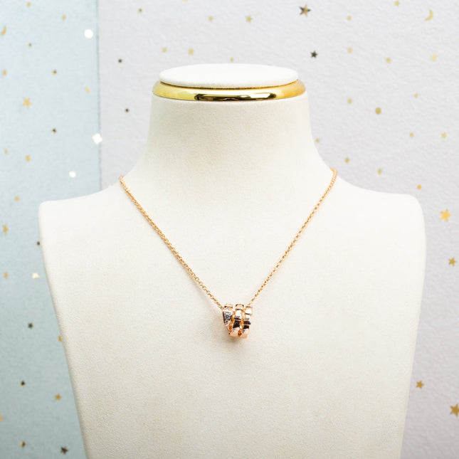 SERPENTI PINK GOLD NECKALCE DIAMOND