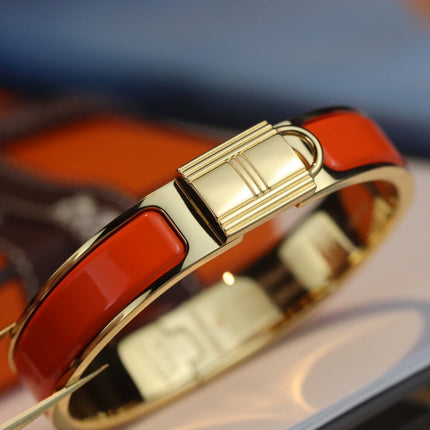 H LOCK ORANGE GOLD BRACELET 12MM