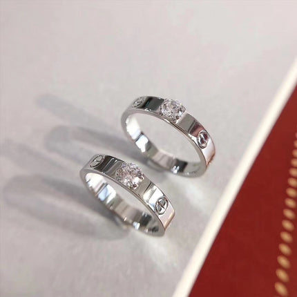 LOVE RING 3.6MM 1 BIG DIAMOND