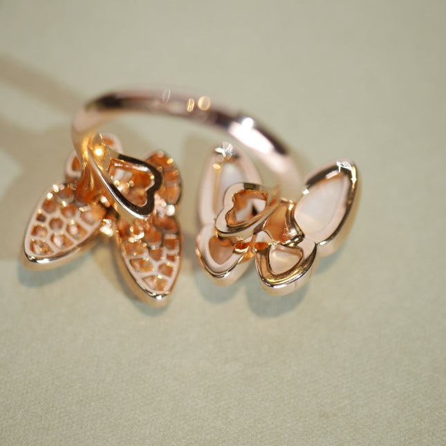 TWIN BUTTERFLY DIAMOND MOP RING