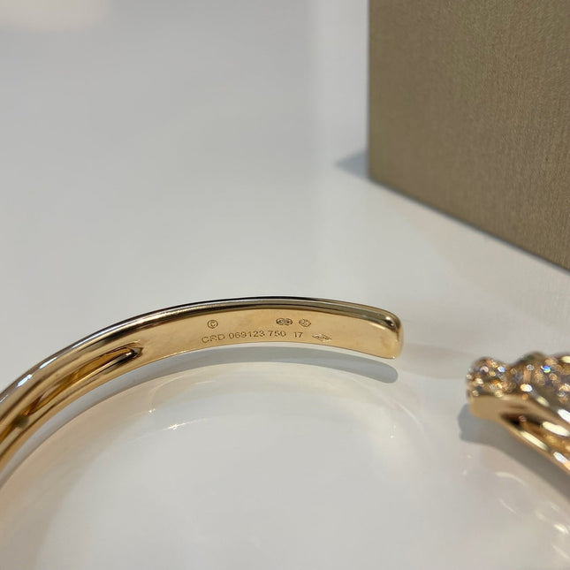 PANTHERE GOLD DIAMOND OPEN BRACELET