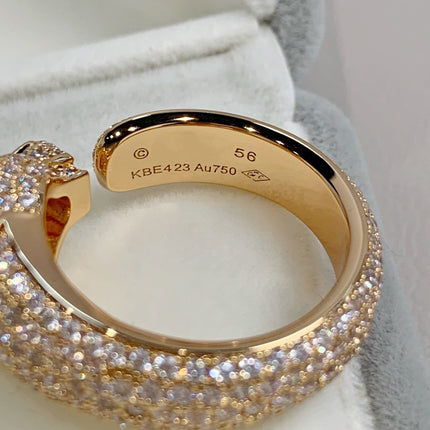 PANTHERE PINK GOLD DIAMOND RING