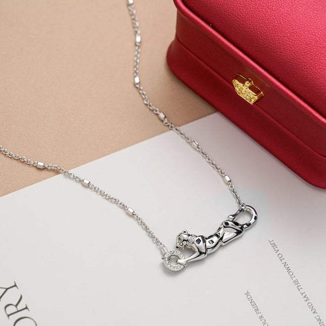 PANTHERE PEDANT SILVER NECKLACE