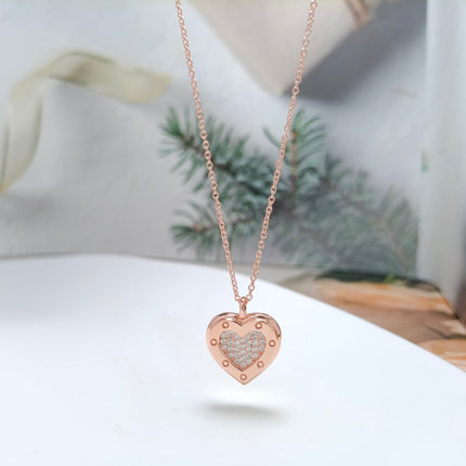 HEART DIAMONDS PEDANT NECKLACE