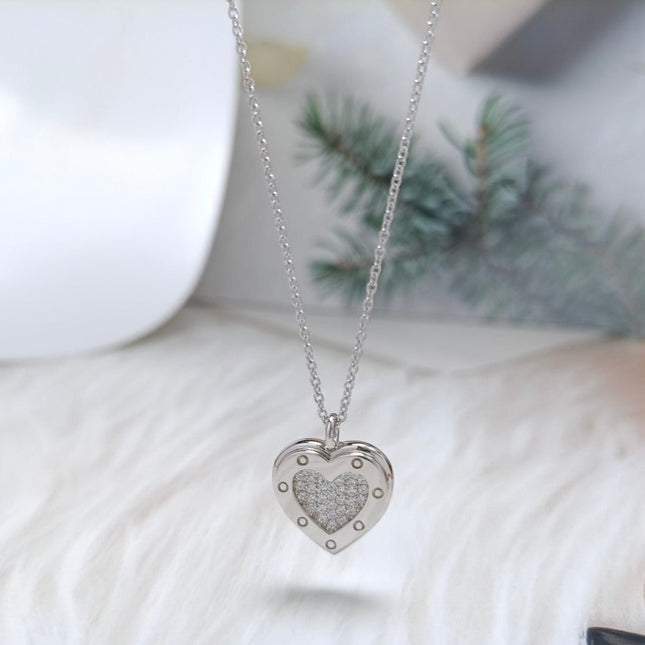 HEART DIAMONDS PEDANT NECKLACE