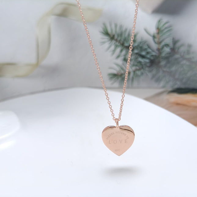 HEART DIAMONDS PEDANT NECKLACE