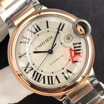 BALLON BLEU DATE 42 TWO TONE PINK GOLD SILVER WHITE DIAL