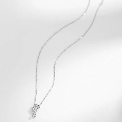 PANTHERE PEDANT SILVER DIAMOND NECKLACE