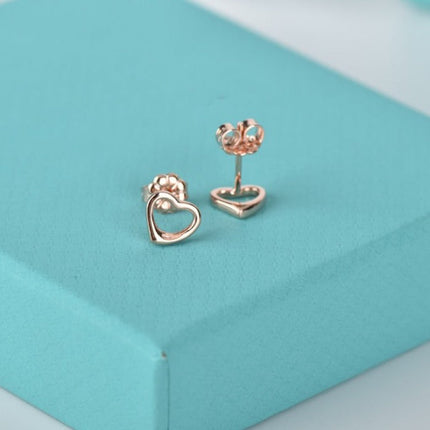 OPEN HEART STUD EARRINGS