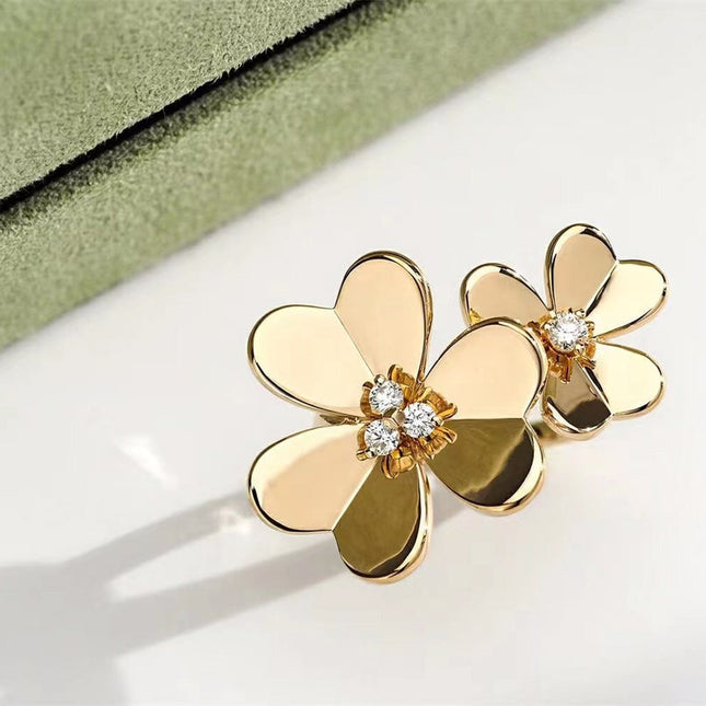 CLOVER COMOS GOLD DIAMOND RING