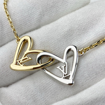 LV LOGO DOUBLE HEART BRACELET