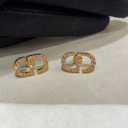 PETIT CD DIAMOND GOLD STUD EARRINGS