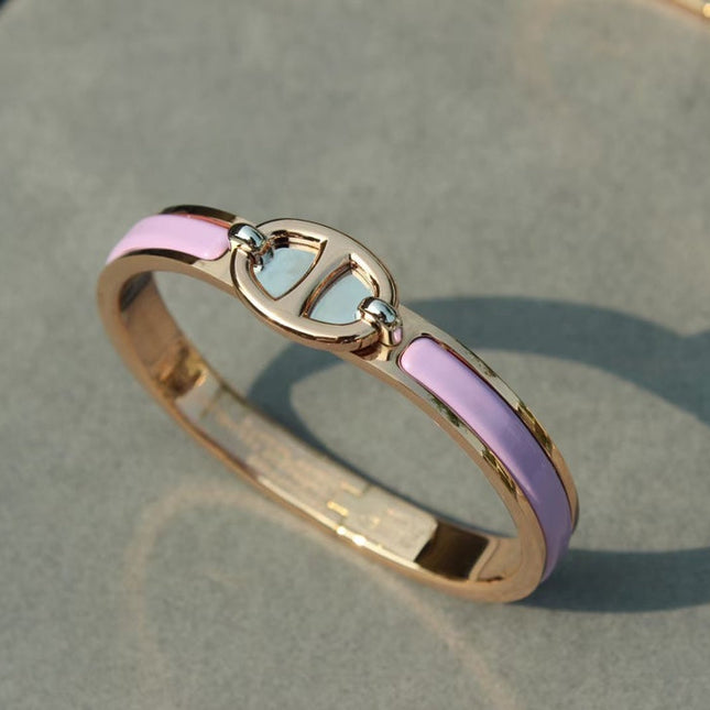 CLIC CHAINE PINK GOLD BRACELET