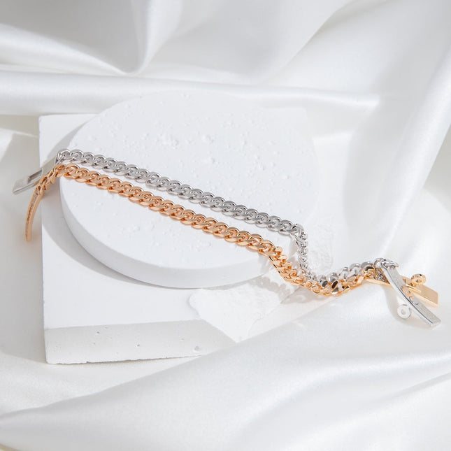 KELLY CHAIN SILVER DIAMOND BRACELET