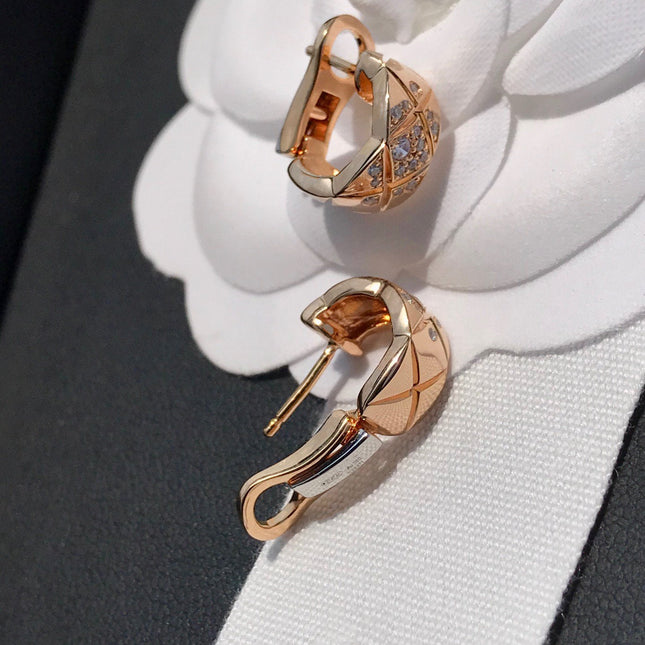 CRUSH DIAMOND PINK GOLD EARRINGS