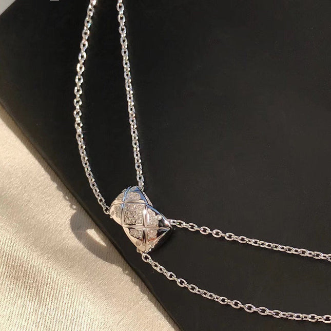 CRUSH SILVER DIAMOND NECKLACE