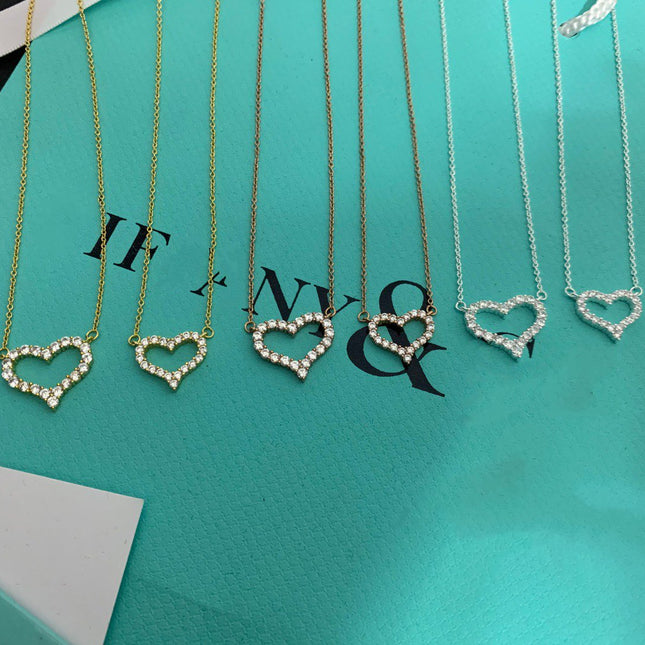 LARGE DIAMOND HEART NECKLACE