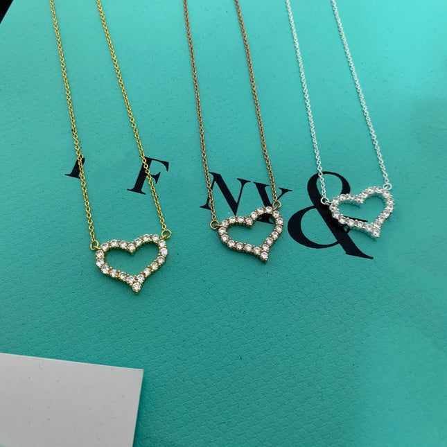 LARGE DIAMOND HEART NECKLACE