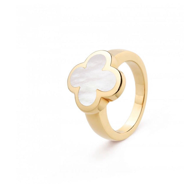 PURE CLOVER MOP PINK GOLD RING