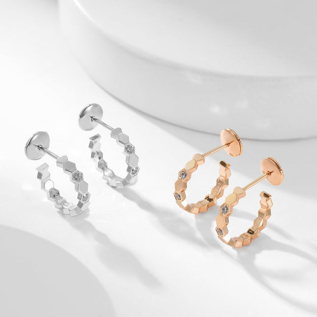 BEE LOVE DIAMOND HOOP EARRINGS