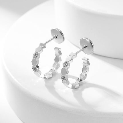 BEE LOVE DIAMOND HOOP EARRINGS