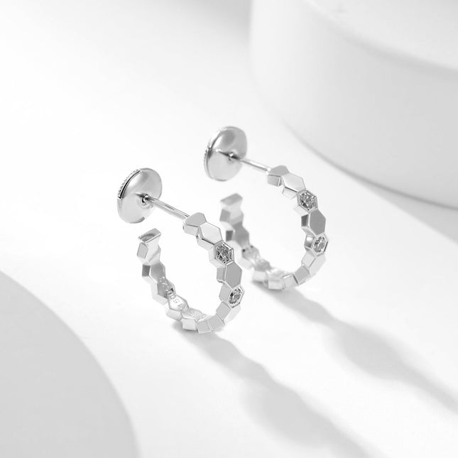 BEE LOVE DIAMOND HOOP EARRINGS