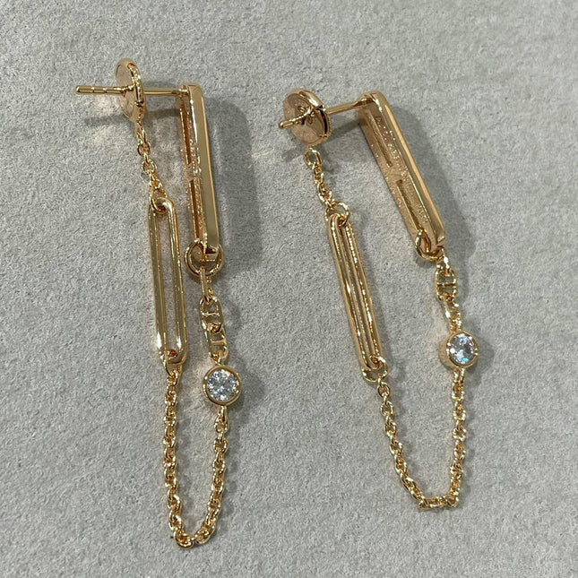 CHAINE CHAOS DIAMOND DROP EARRINGS