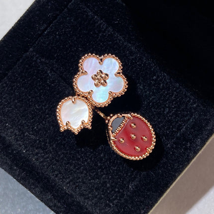 LUCKY SPRING 3 MOTIF PINK GOLD RING